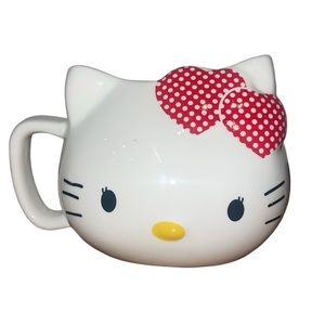 Hello Kitty 3D Face White Ceramic Mug